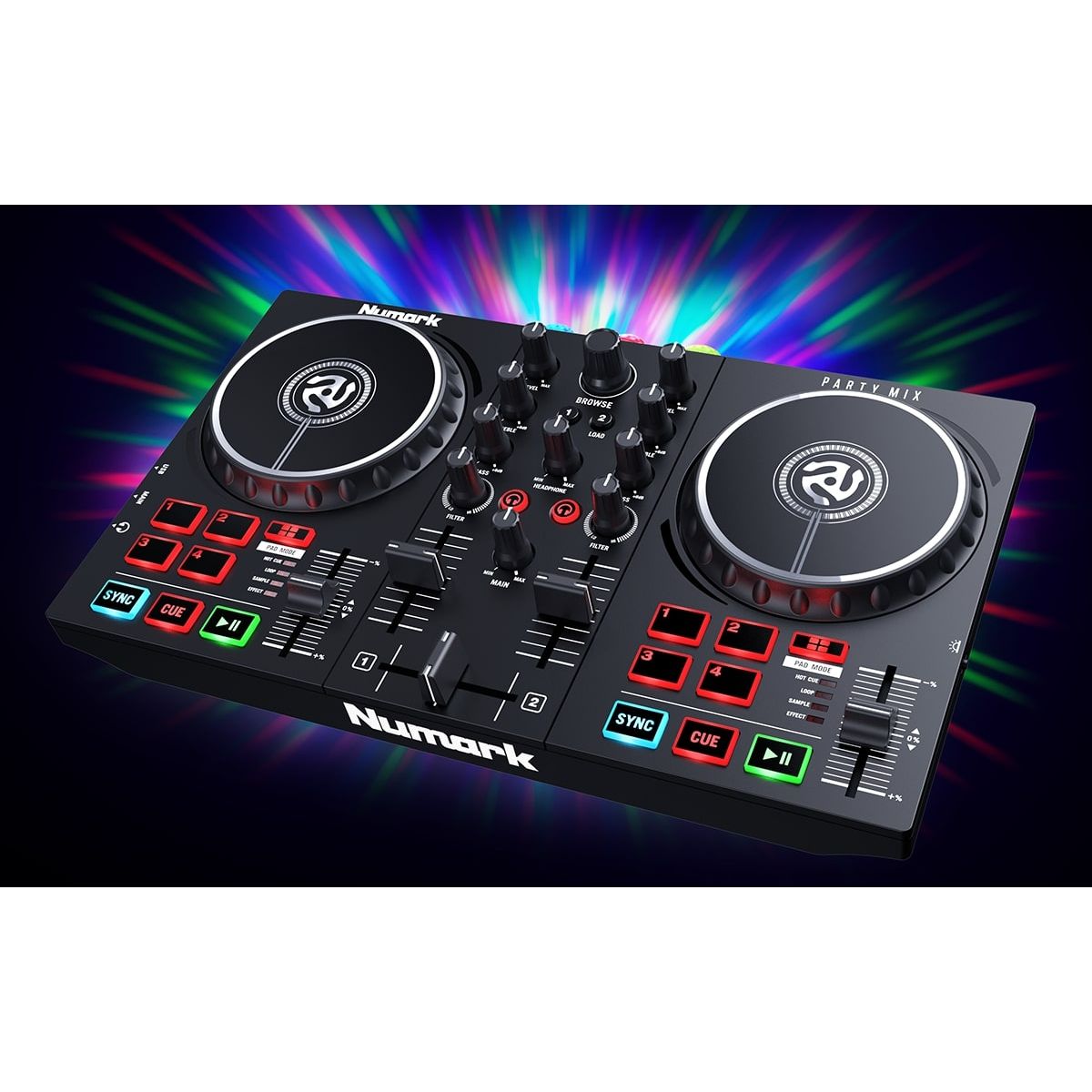 Numark Party Mix II 2-Channel DJ Controller for Serato DJ Lite and 