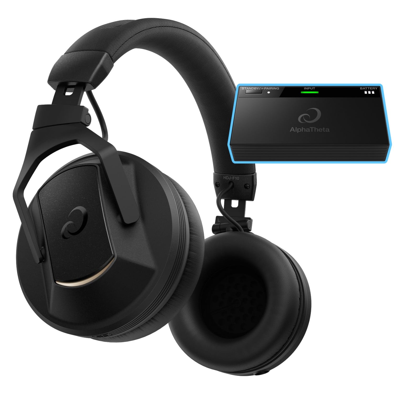 AlphaTheta HDJ-F10-TX DJ Headphones with Fully Wireless Transmitter